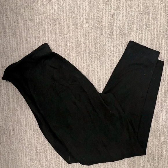 SHEIN XL FAUX SUEDE SOFT IS BLACK PANTS - Picture 1 of 6